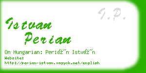 istvan perian business card